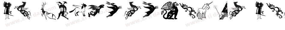SL Mythological Silhouettes字体转换